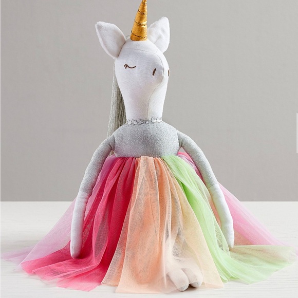 POTTERY BARN Plush Mini Horse Multicolor Tutu Dress - Picture 1 of 12
